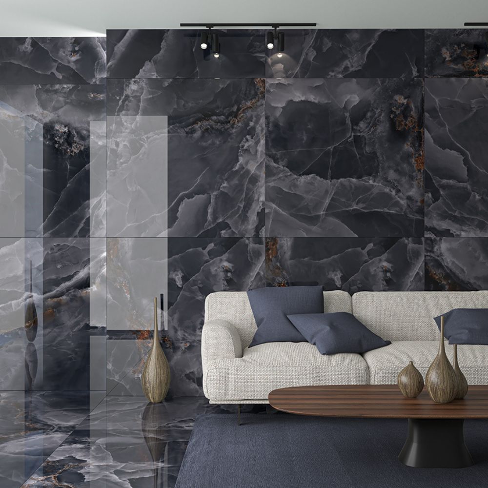 Aurora Midnight Onyx Porcelain Tile 60 x 120cm