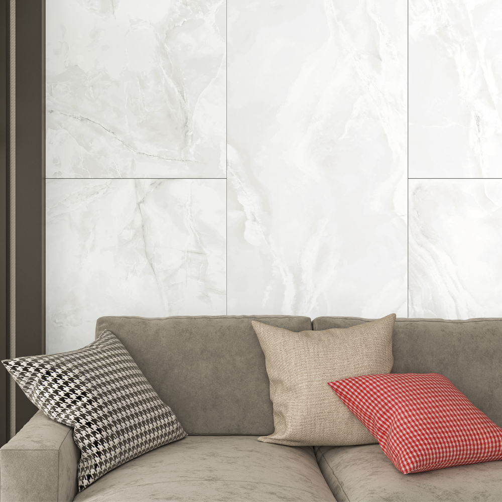 Calacatta Finite White 90x90cm Polished Wall