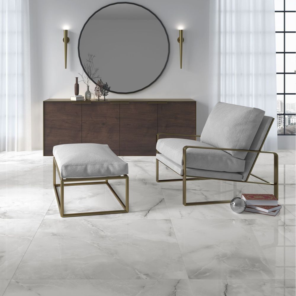 Citadel Gros 60 x 120cm Polished Marble Onyx Effect Tile Living Room Floor