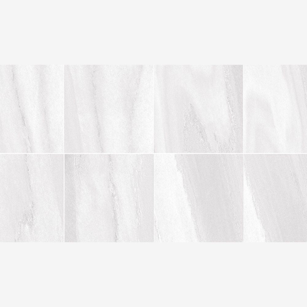 Cristal White Porcelain Stone Effect Porcelain TIle Swatch