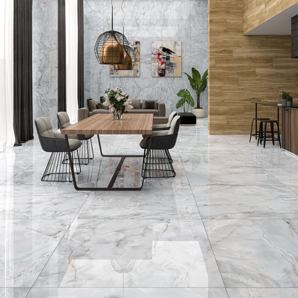 Finite Pearl 90 x 90cm Onyx Effect Tile Kitchen