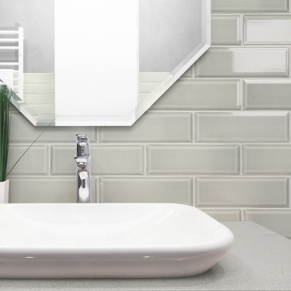 Habana Green Brillo Tile 10 x 30cm Bathroom