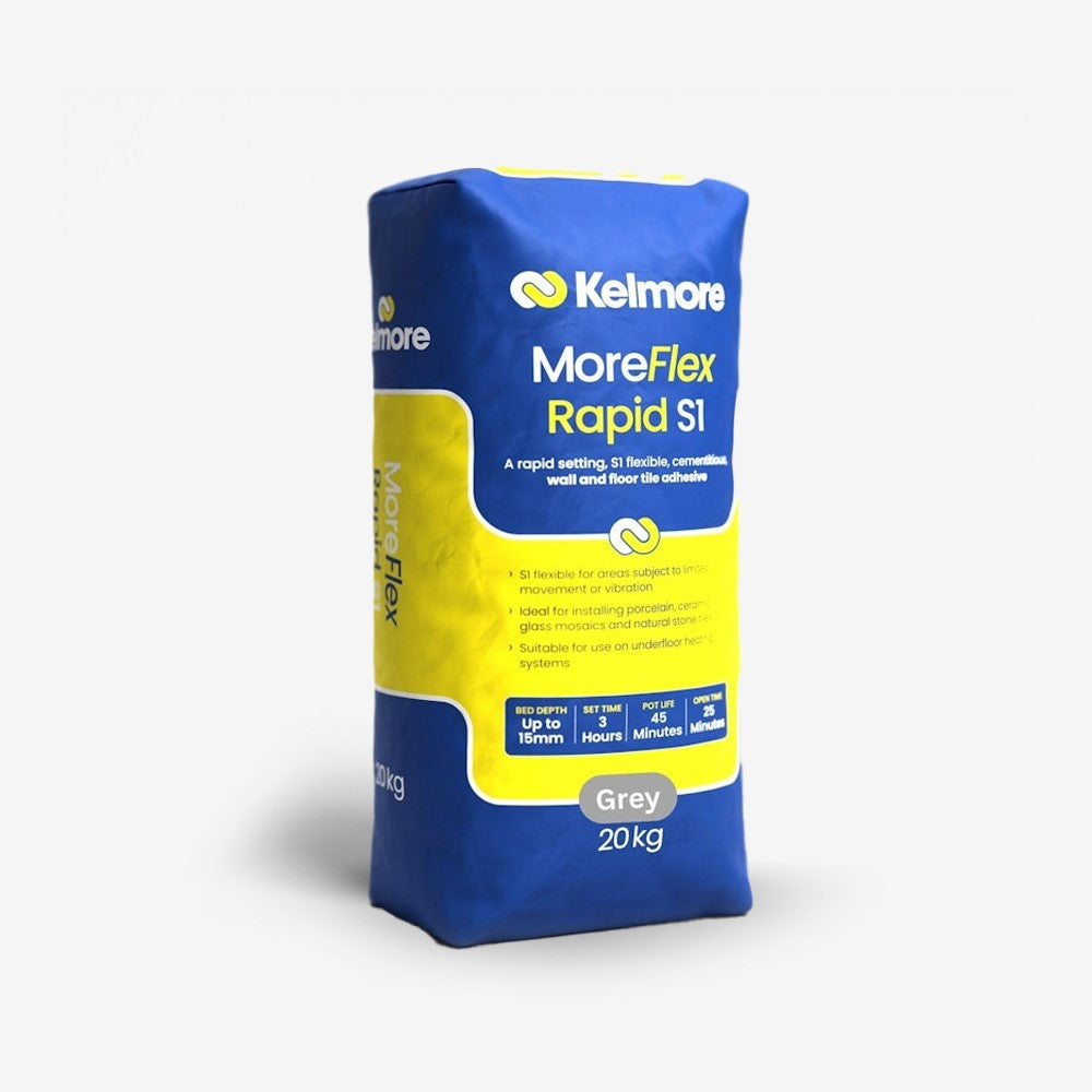 Kelmore MoreFlex Rapid S1 Wall & Floor Tile Adhesive grey