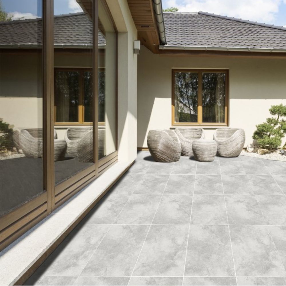 Kirkland Sky Stone Effect Matt Tile Driveway