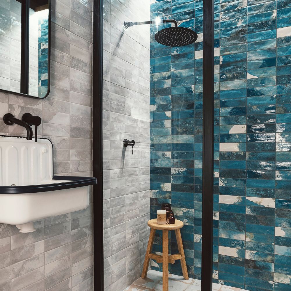 Lava Tech Brick Blue LT 20 x 40cm Bathroom