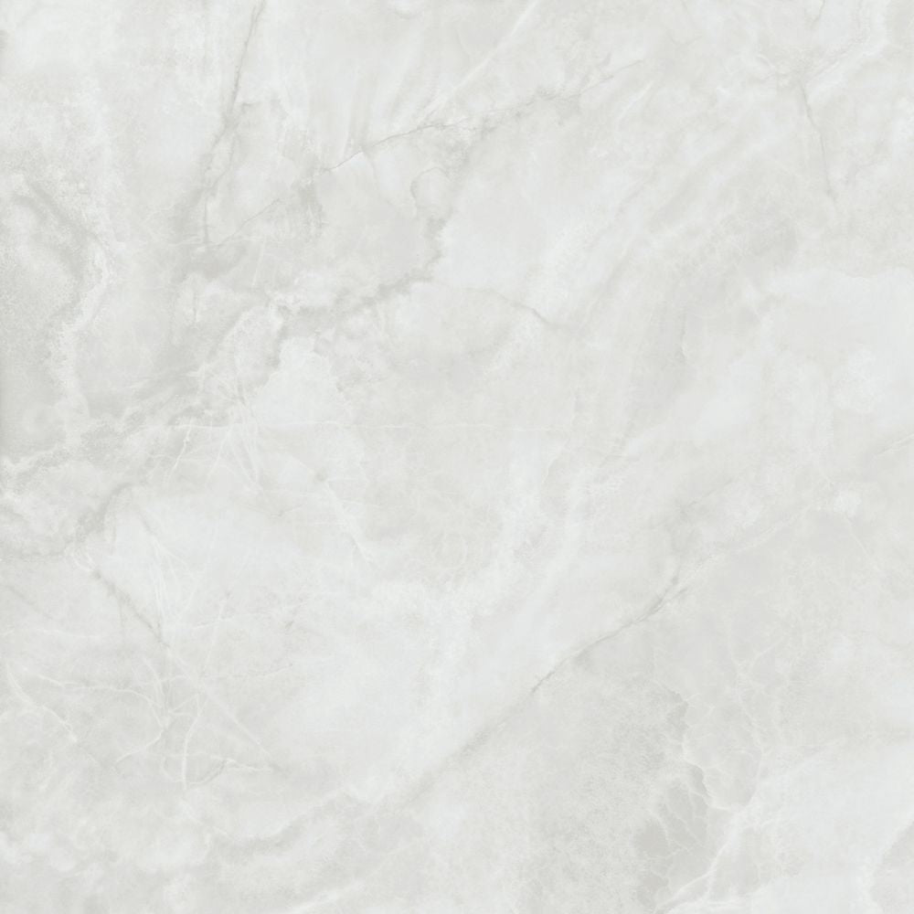 Ligera Snow 120 x 120cm Polished Marble Effect Tile Swatch