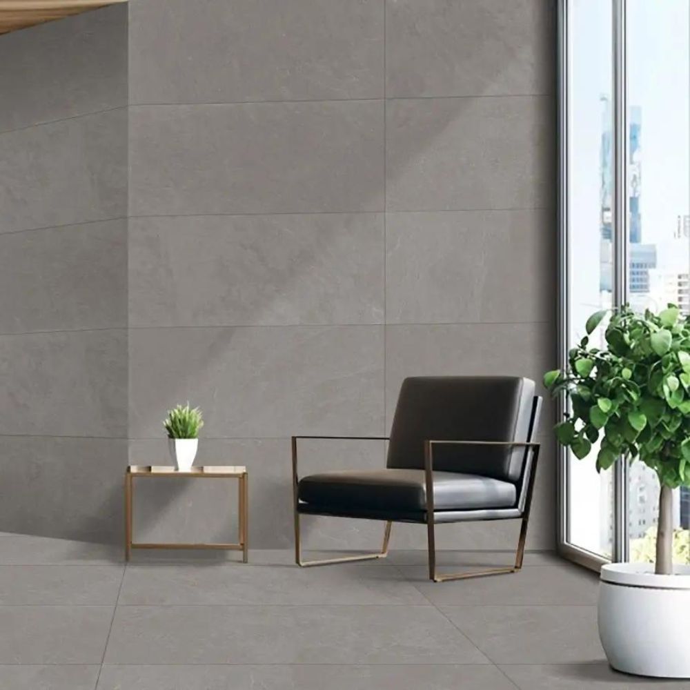 Mood Smoke 60 x 120cm GT Stone Effect Tile Chair Floor and Wall