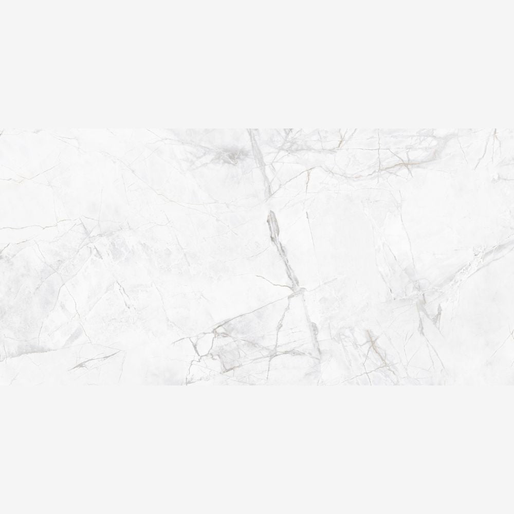 Mutina Bianco 60 x 120cm polished Marble Effect Tile Swatch