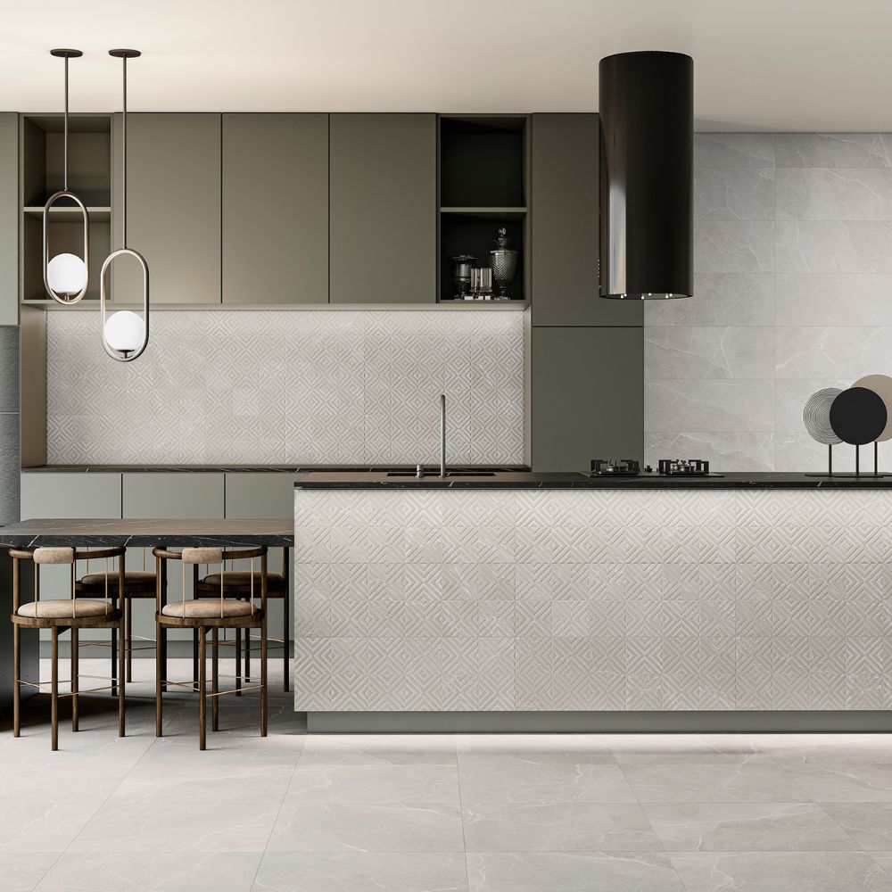 Orbit Blanco 30.5 x 90cm Stone Effect Tile Kitchen