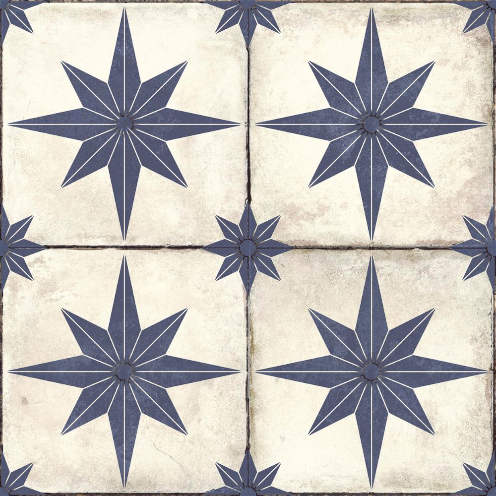 Pav Star Blue 45 x 45cm Patterned Tile Swatch