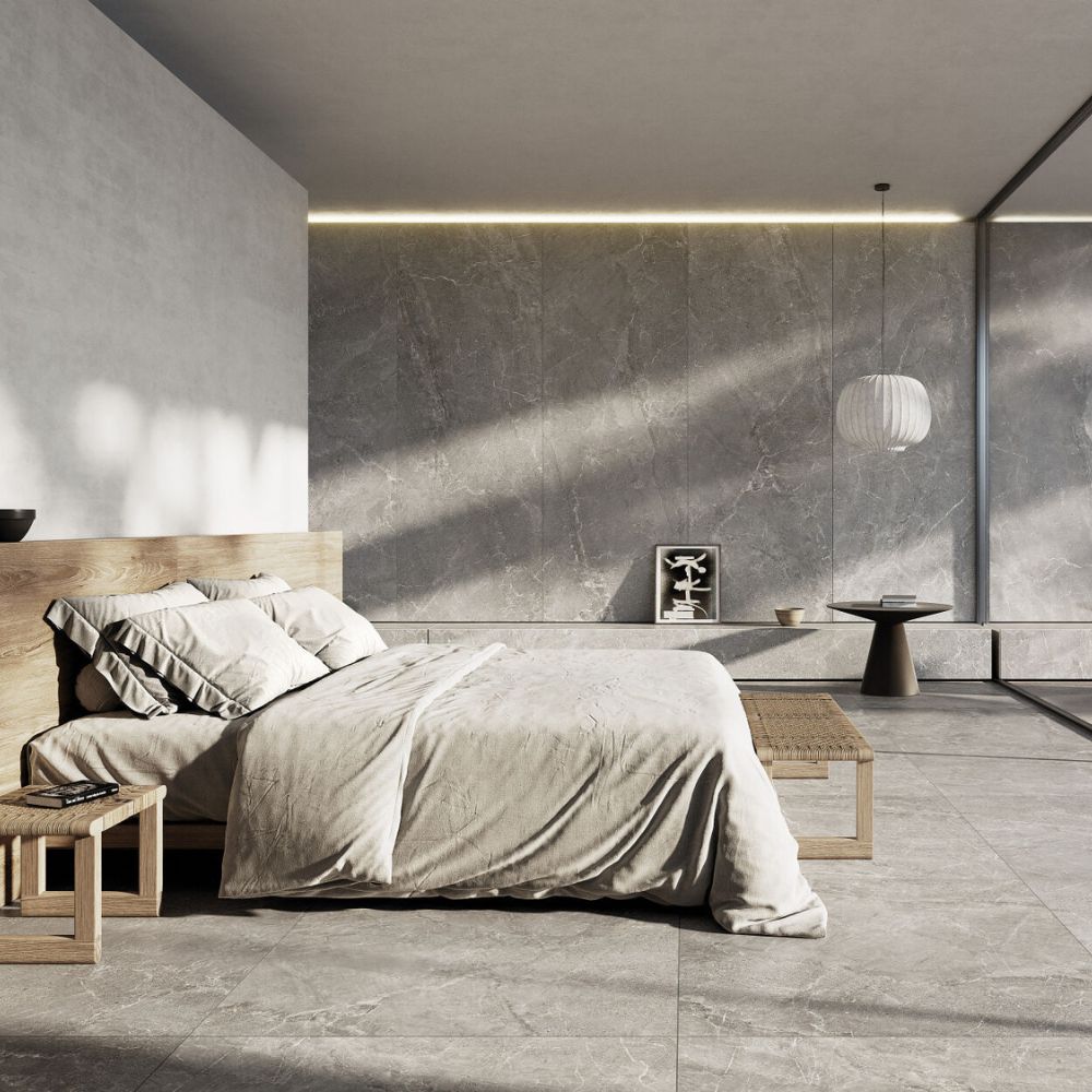 Pradeno Iron Natural 60 x 60cm Tile Bedroom Floor and Wall