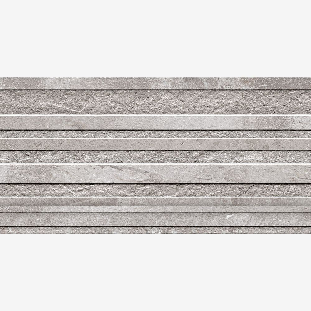 Ray Band Grey Flames Decor 30 x 60cm Tile Swatch