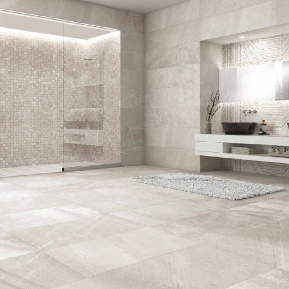 Ray Band Ice 30 x 60cm Tile Bathroom Floor and Wall