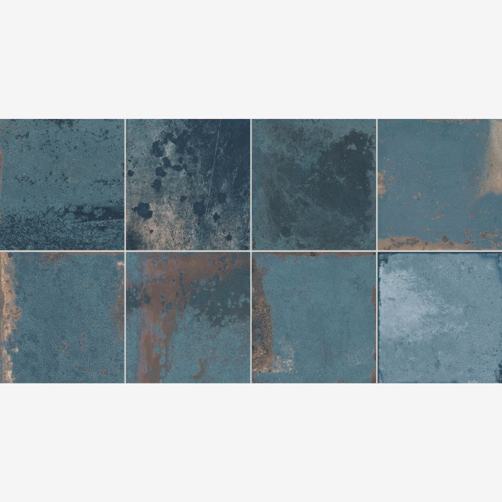 Romana Blue Mosaic Effect Ceramic tiies Swatch