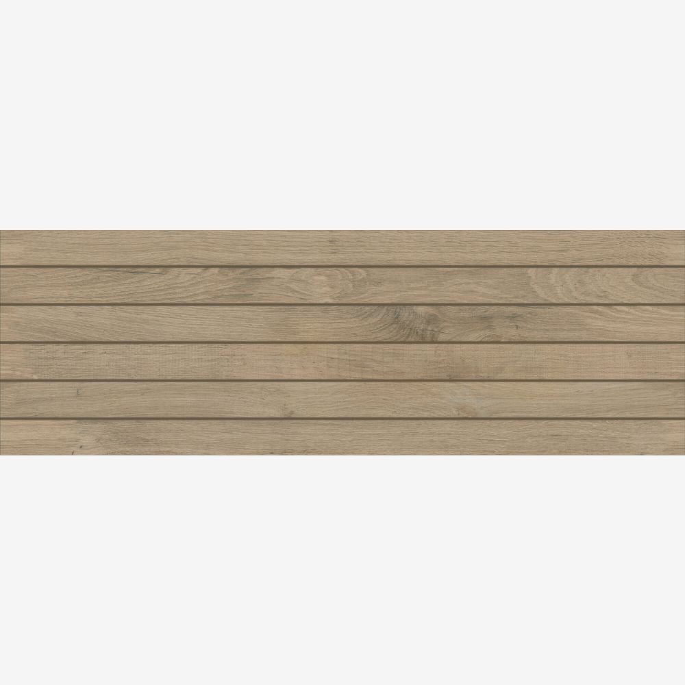 Saxon Strip Oak 33.3 x 100cm Matt Wood Effect Decor Wall Tile Swatch