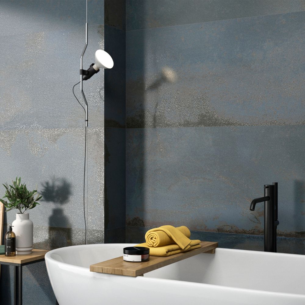 Solvenza Blue 60 x 120cm Super Lappato Tile  Bathroom Wall