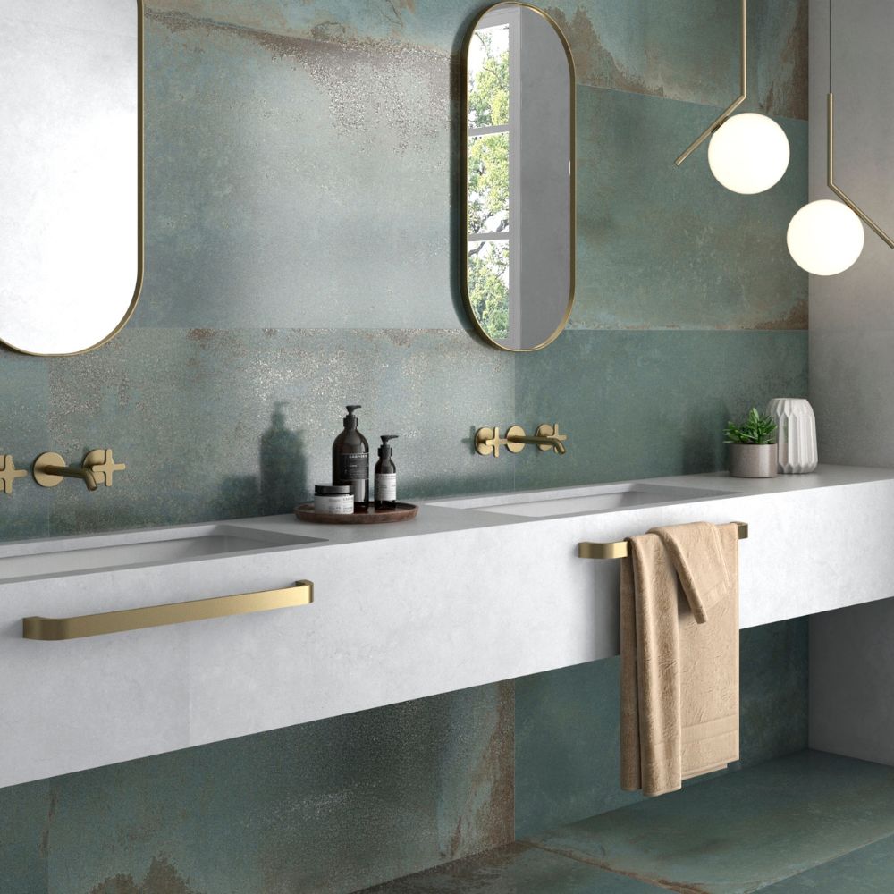 Solvenza Turquoise 60 x 120cm Super Lappatio Bathroom Wall