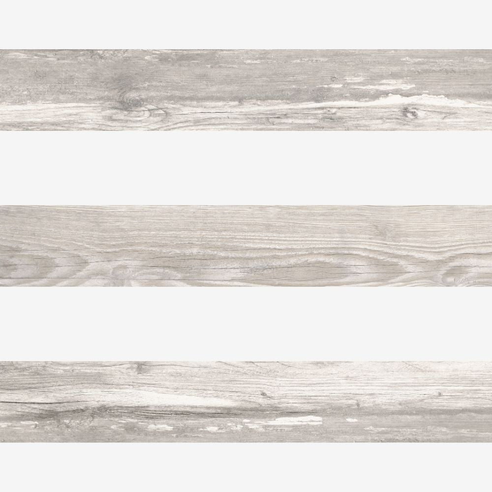 Trend White Wood Porcelain Tile 10 x 60cm