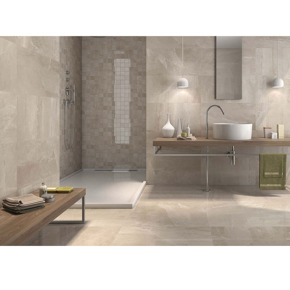 Cash Porcelain Stone Effect Polished Indoor Wall & Floor Tile - ROCCIA Outlet