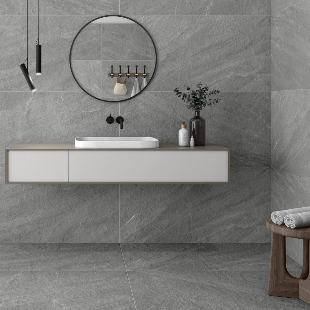 Tabor Stone Effect Matt Porcelain Tile - ROCCIA Outlet