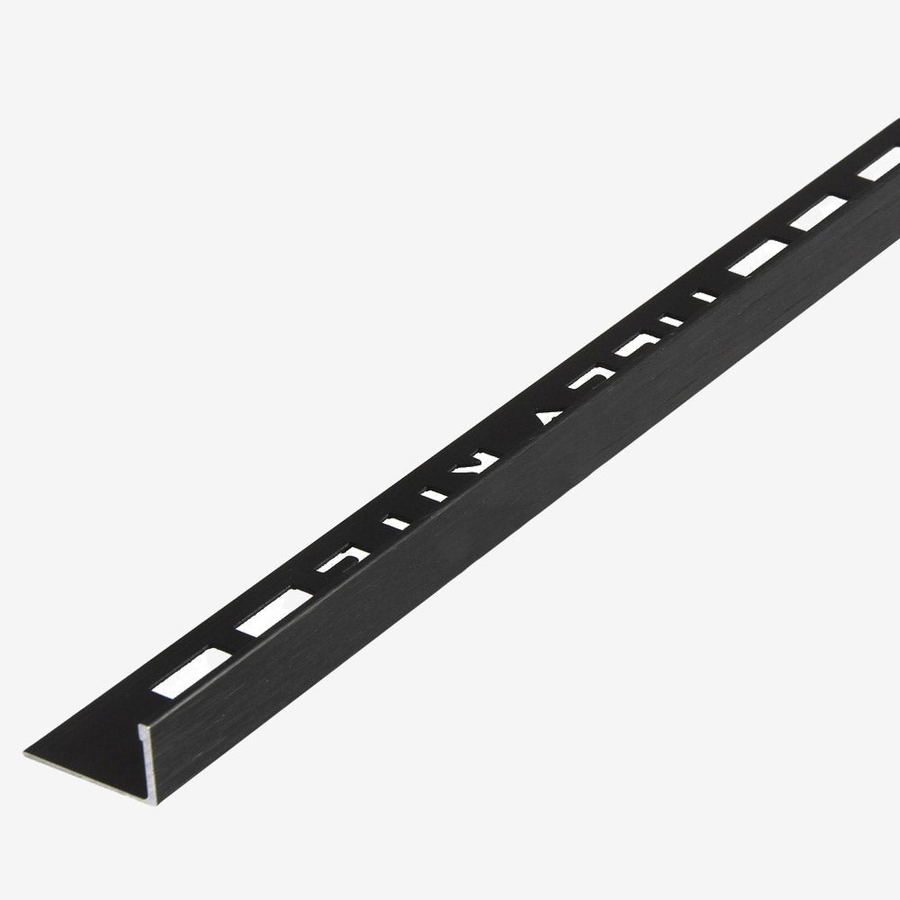 Brushed Black Metal Tiling Trim L-Shaped - ROCCIA Outlet