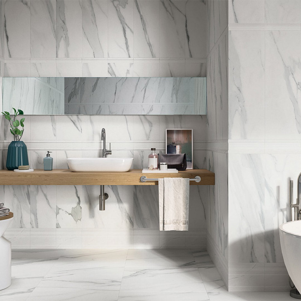 Statuary Marble Effect Tile - ROCCIA Outlet